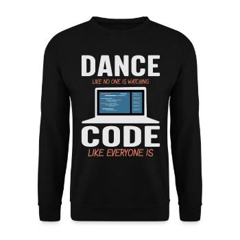 Dance Like No One Is Watching - Unisex Pullover - Schwarz - Vorne - Alina (178cm) & Michal (187cm)
