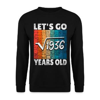 44th birthday - the root of 1936 = 44 years - Unisex Sweatshirt - black - Front - Alina (178cm) & Michal (187cm)