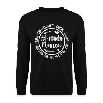 Administrateur Infirmière Vie Infirmière Escouade des soins infirmiers - Sweat-shirt Unisexe - noir - Devant - Alina (178cm) & Michal (187cm)