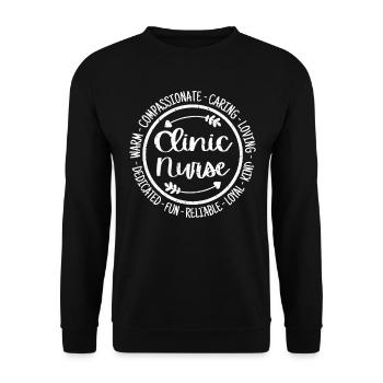 Clinic Nurse Life Clincal Nursing Appreciation - Unisex Sweatshirt - black - Front - Alina (178cm) & Michal (187cm)