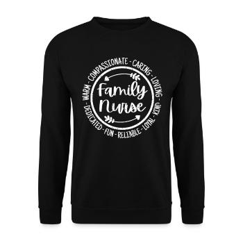 Family Nurse Life Nursing Squad Appreciation - Unisex Sweatshirt - black - Front - Alina (178cm) & Michal (187cm)