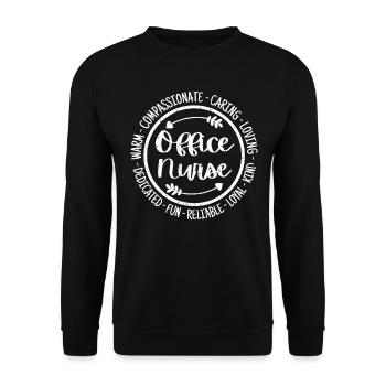 Office Nurse Life Nursing Squad Appreciation - Unisex Sweatshirt - black - Front - Alina (178cm) & Michal (187cm)