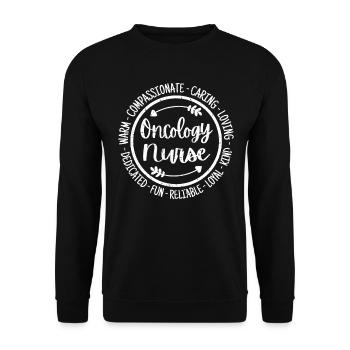 Oncology Nurse Life Nursing Squad Appreciation - Unisex Sweatshirt - black - Front - Alina (178cm) & Michal (187cm)