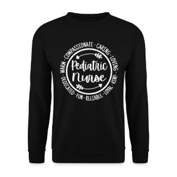 Infirmière pédiatrique Life Nursing Squad Appréciation - Sweat-shirt Unisexe - noir - Devant - Alina (178cm) & Michal (187cm)