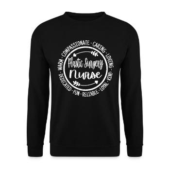 Plastic Surgery Nurse Life Nursing Squad - Unisex Sweatshirt - black - Front - Alina (178cm) & Michal (187cm)