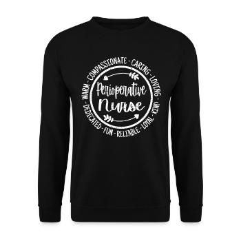 Perioperative Krankenschwester Life Nursing Squad - Unisex Pullover - Schwarz - Vorne - Alina (178cm) & Michal (187cm)