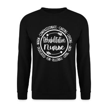 Rehabilitation Nurse Life Nursing Squad - Unisex Sweatshirt - black - Front - Alina (178cm) & Michal (187cm)