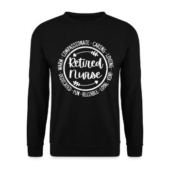 Appréciation de l’escouade des infirmières à la retraite - Sweat-shirt Unisexe - noir - Devant - Alina (178cm) & Michal (187cm)