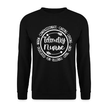 Telemetrie Krankenschwester Leben Krankenpflege Squad Wertschätzung - Unisex Pullover - Schwarz - Vorne - Alina (178cm) & Michal (187cm)