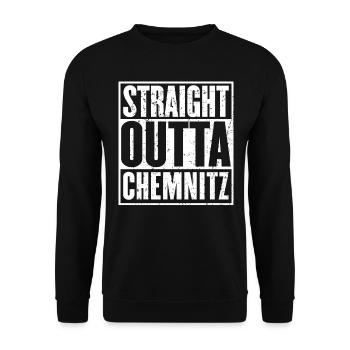 Straight Outta Chemnitz Vintage - Sweat-shirt Unisexe - noir - Devant - Alina (178cm) & Michal (187cm)