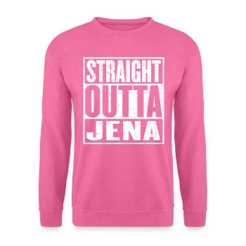 Straight Outta Jena Vintage - Sweat-shirt Unisexe - rose - Devant