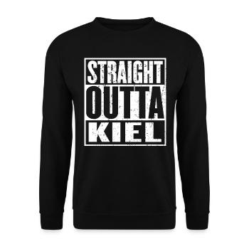 Straight Outta Kiel Vintage - Sweat-shirt Unisexe - noir - Devant - Alina (178cm) & Michal (187cm)