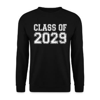 Klasse von 2029 Abschlussjahrgang - Unisex Pullover - Schwarz - Vorne - Alina (178cm) & Michal (187cm)