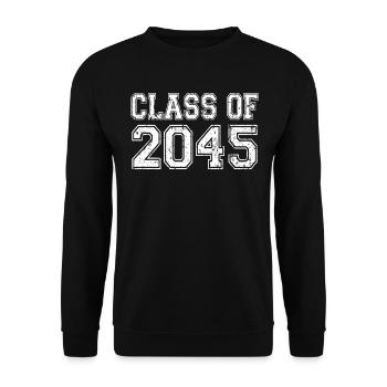 Class Of 2045 Graduation Vintage - Unisex Sweatshirt - black - Front - Alina (178cm) & Michal (187cm)