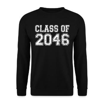 Class Of 2046 Graduation Vintage - Unisex Sweatshirt - black - Front - Alina (178cm) & Michal (187cm)