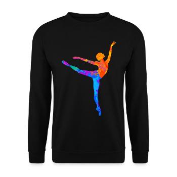 Tanzen Ballett Frauen Tänzer Tänzerin Silhouette - Unisex Pullover - Schwarz - Vorne - Alina (178cm) & Michal (187cm)
