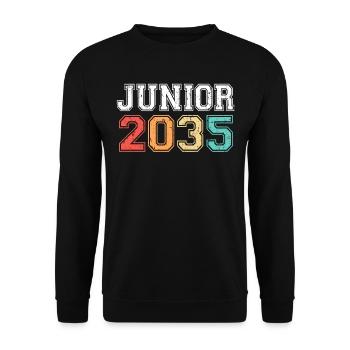 Junior 2035 Graduation Rétro Vintage - Sweat-shirt Unisexe - noir - Devant - Alina (178cm) & Michal (187cm)