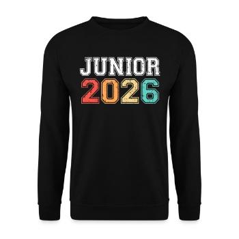 Junior 2026 Graduation Rétro Vintage - Sweat-shirt Unisexe - noir - Devant - Alina (178cm) & Michal (187cm)