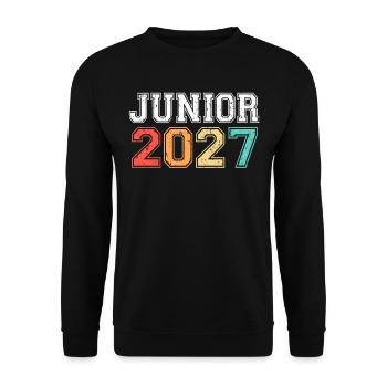 Junior 2027 Graduation Rétro Vintage - Sweat-shirt Unisexe - noir - Devant - Alina (178cm) & Michal (187cm)