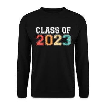 Class Of 2023 Graduation Retro Vintage - Unisex Sweatshirt - black - Front - Alina (178cm) & Michal (187cm)