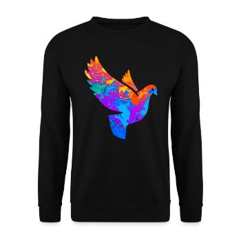 Dove Dove of Peace Peace Ukraine - Unisex Sweatshirt - black - Front - Alina (178cm) & Michal (187cm)