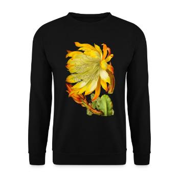 Vintage cactus blossom, Victorian illustration - Unisex Sweatshirt - black - Front - Alina (178cm) & Michal (187cm)