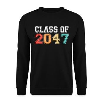 Class Of 2047 Graduation Retro Vintage - Unisex Sweatshirt - black - Front - Alina (178cm) & Michal (187cm)