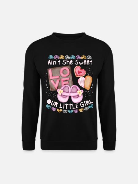Baby, Baby-Girl Baby-Mädchen Spruch mit Regenbogen - Unisex Pullover - Schwarz