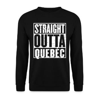 Straight Outta Quebéc Vintage - Sweat-shirt Unisexe - noir - Devant - Alina (178cm) & Michal (187cm)