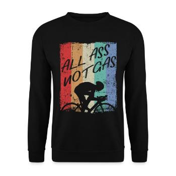 Fahrradsport Rennrad Fahrrad Gravel Zeitfahrrad - Unisex Pullover - Schwarz - Vorne - Alina (178cm) & Michal (187cm)