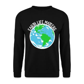 Nature Conservation Climate Conservationists Sea - Unisex Sweatshirt - black - Front - Alina (178cm) & Michal (187cm)