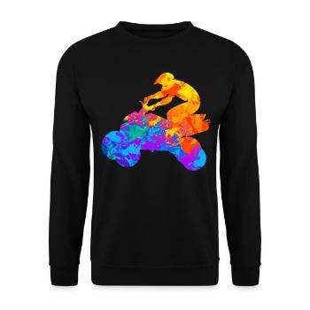 Quad Quad Ride Atv Offroad Gift - Unisex Sweatshirt - black - Front - Alina (178cm) & Michal (187cm)