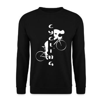Fahrradsport Rennrad Fahrrad Gravel Zeitfahrrad - Unisex Pullover - Schwarz - Vorne - Alina (178cm) & Michal (187cm)