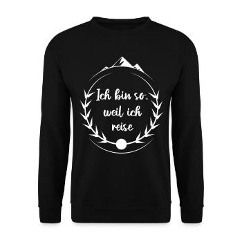 Reisen Weltreise Reise - Unisex Pullover - Schwarz - Vorne - Alina (178cm) & Michal (187cm)
