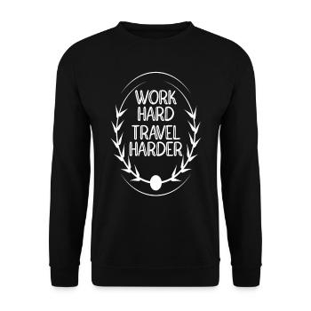 Voyage Tour du Monde Tour - Sweat-shirt Unisexe - noir - Devant - Alina (178cm) & Michal (187cm)