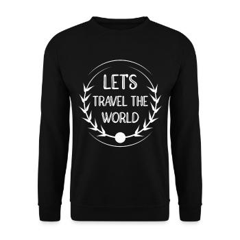 Voyage Tour du Monde Tour - Sweat-shirt Unisexe - noir - Devant - Alina (178cm) & Michal (187cm)