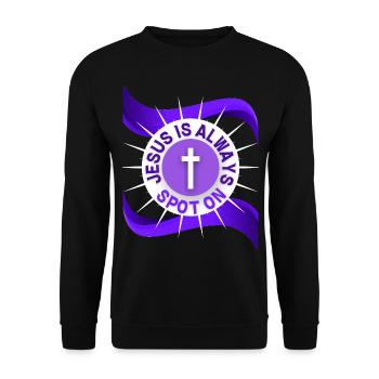 Jésus-Christ, Jésus-Christ, Parole, Typographie - Sweat-shirt Unisexe - noir - Devant - Alina (178cm) & Michal (187cm)