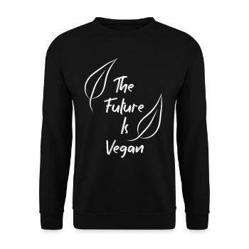Végétalien Végétalien Bien-être animal Végétarien Végétarien - Sweat-shirt Unisexe - noir - Devant - Alina (178cm) & Michal (187cm)