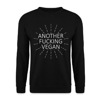 Vegan Veganer Tierschutz Vegetarier Vegetarisch - Unisex Pullover - Schwarz - Vorne - Alina (178cm) & Michal (187cm)