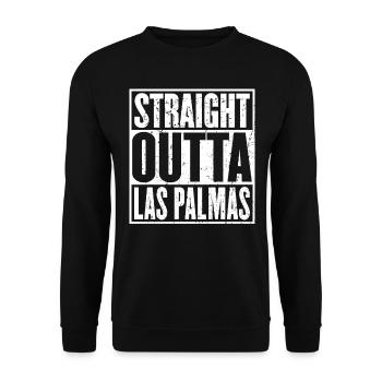 Straight Outta Las Palmas Jahrgang - Unisex Pullover - Schwarz - Vorne - Alina (178cm) & Michal (187cm)
