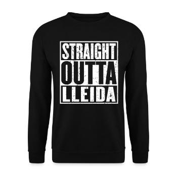 Straight Outta Lleida Vintage - Sweat-shirt Unisexe - noir - Devant - Alina (178cm) & Michal (187cm)