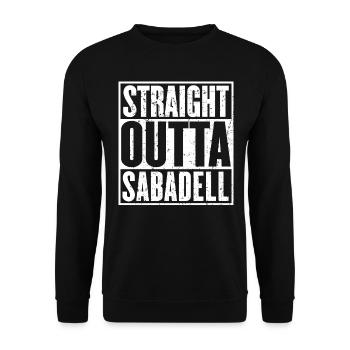 Straight Outta Sabadell Vintage - Sweat-shirt Unisexe - noir - Devant - Alina (178cm) & Michal (187cm)