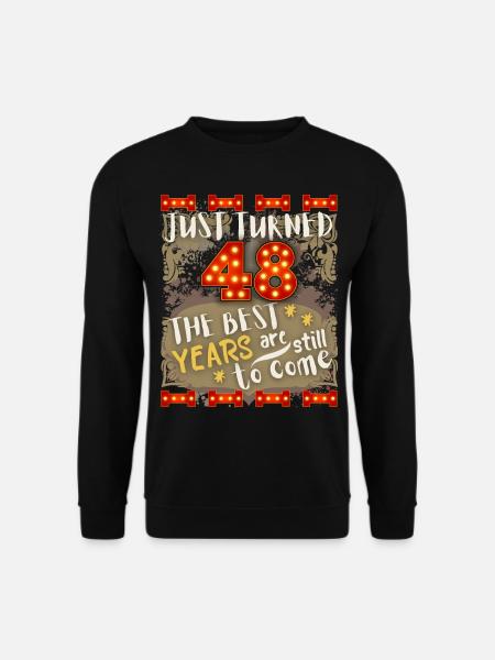 48. Geburtstag 48 Jahre alt Vintage-Design, Spruch - Unisex Pullover - Schwarz