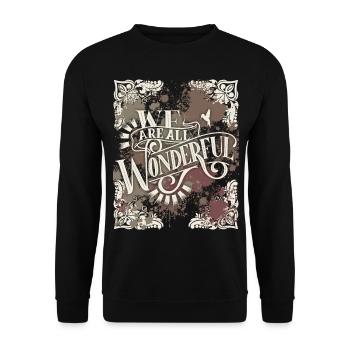 Motivational inspiration, saying vintage calligraphy - Unisex Sweatshirt - black - Front - Alina (178cm) & Michal (187cm)