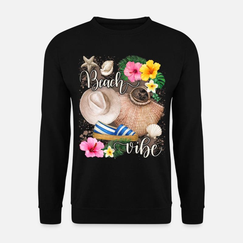 Urlaub am Meer, Strand, Beach-Vibe Espadrilles - Unisex Pullover - Schwarz