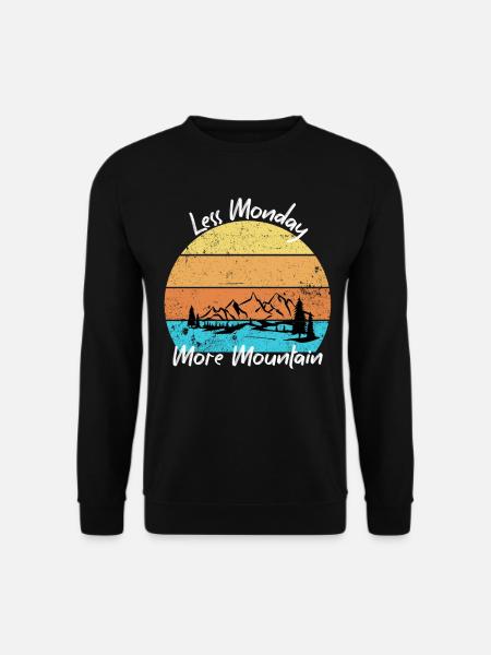 Less monday more mountain - Unisex Sweatshirt - black