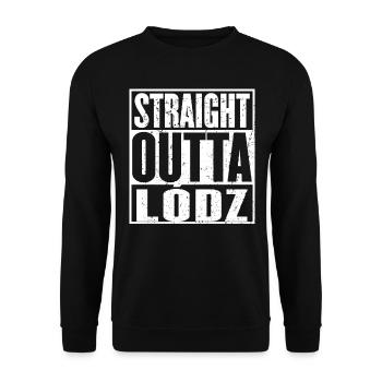 Straight Outta Lódz Vintage - Sweat-shirt Unisexe - noir - Devant - Alina (178cm) & Michal (187cm)