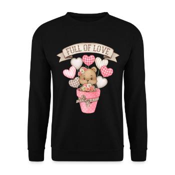 Bébé fille, bébé ours, motif bébé ours en peluche - Sweat-shirt Unisexe - noir - Devant - Alina (178cm) & Michal (187cm)