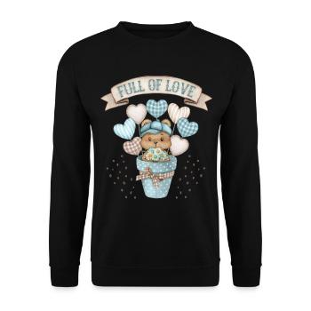 Motif bébé garçon, bébé ours, bébé ours en peluche - Sweat-shirt Unisexe - noir - Devant - Alina (178cm) & Michal (187cm)
