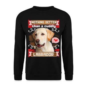Labrador Retriever Funny Saying Labrador Dog - Unisex Sweatshirt - black - Front - Alina (178cm) & Michal (187cm)